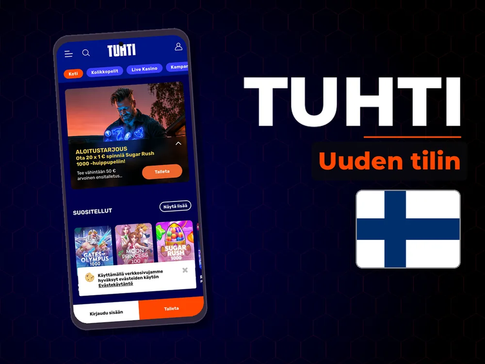 Tuhti - Uuden tilin