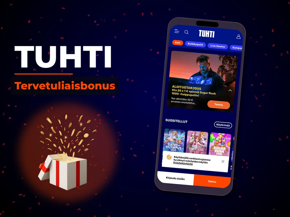Tuhti - Tervetuliaisbonus
