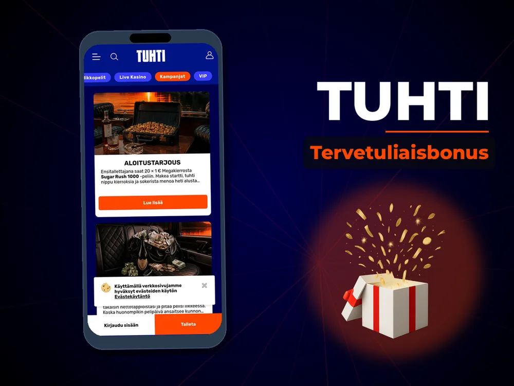Tuhti - Tervetuliaisbonus