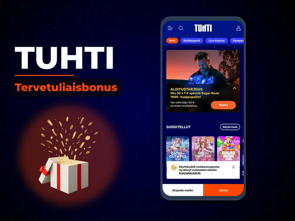 Tuhti - Tervetuliaisbonus
