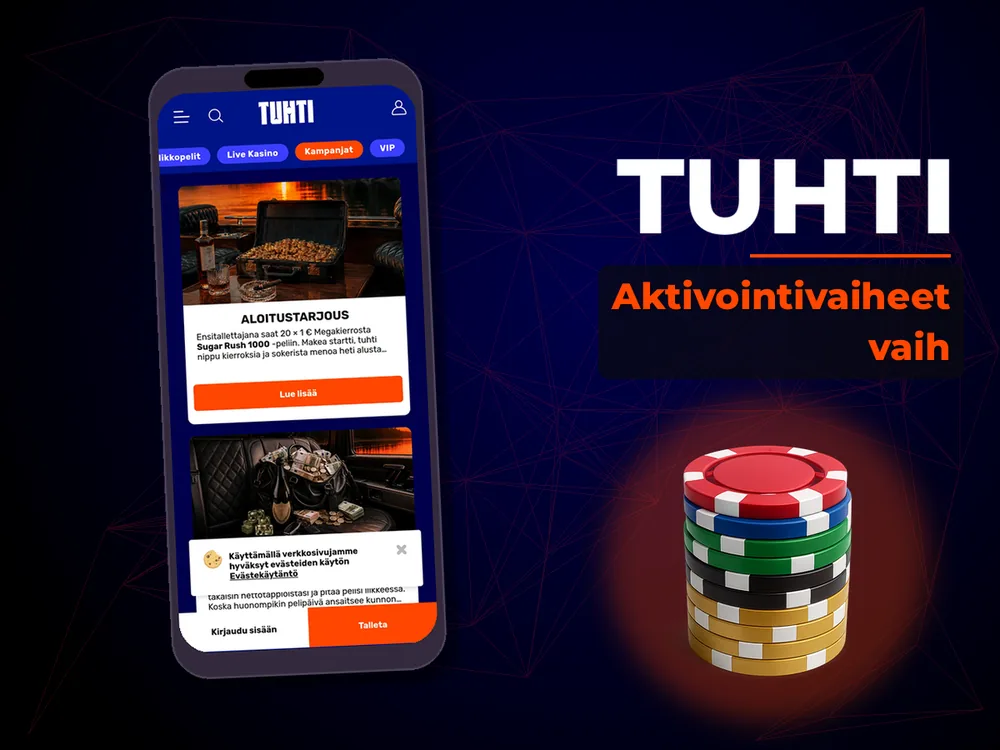 Tuhti - Aktivointivaiheet vaih